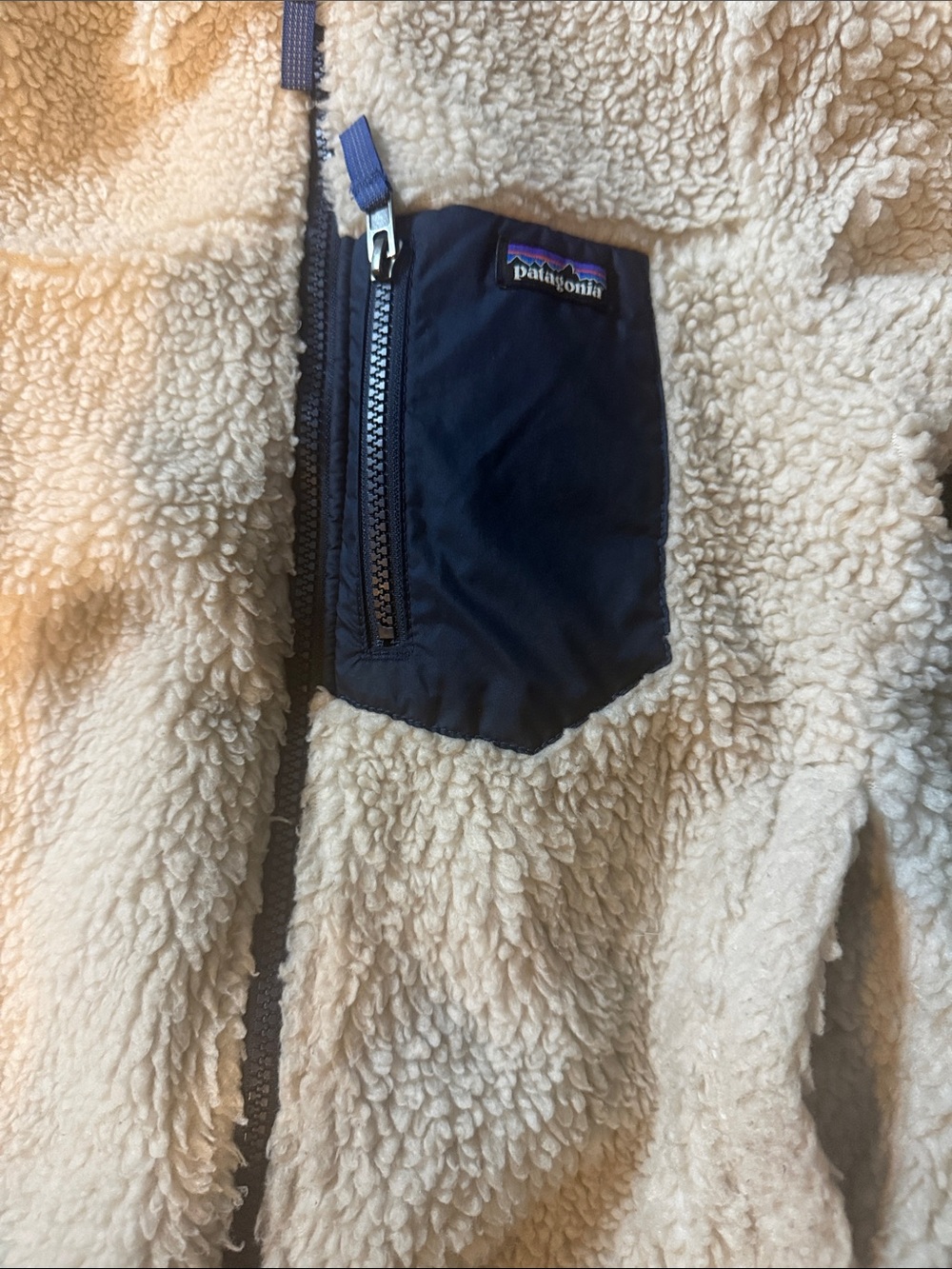 navy blue Patagonia Kids' Reversible Ready Freddy Hoody Coat - Picture 5 of 6